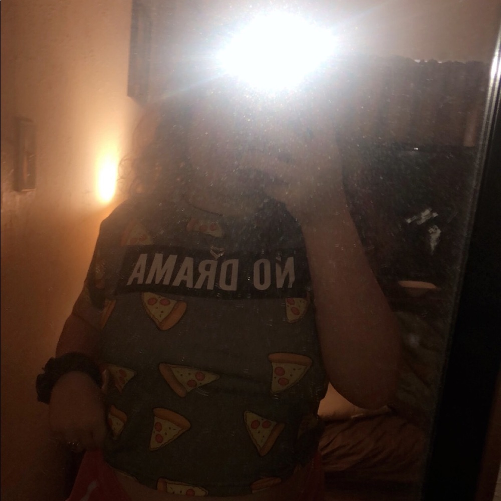 no drama pizza crop top